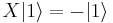 X|1\rangle = -|1\rangle